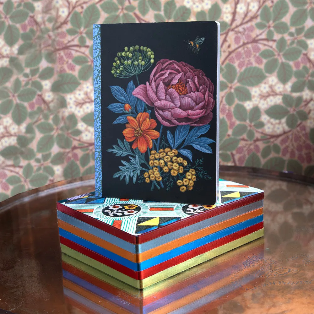eeBoo Piece & Love: Abundant Bouquet Gilded Journal - Floral Hardcover Diary