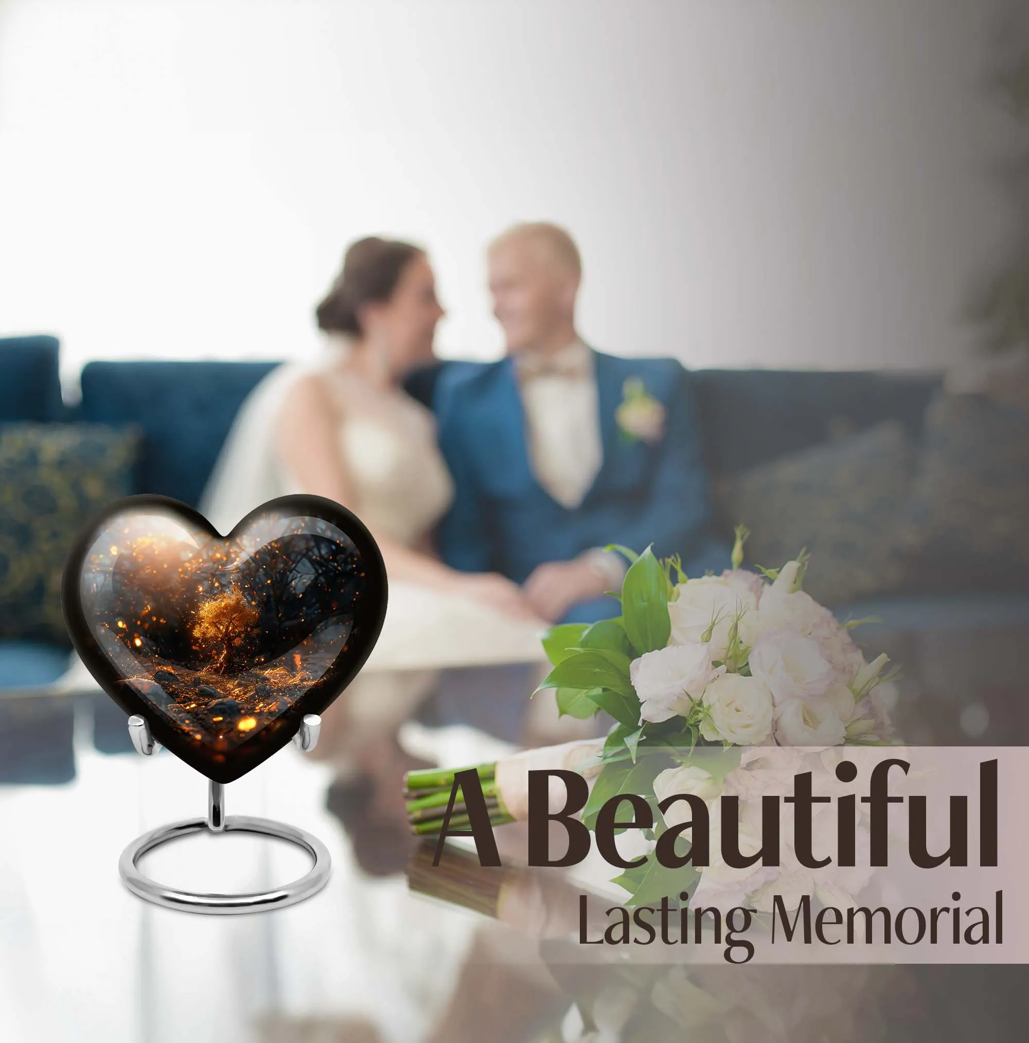 Emerald Memorial: Tree Of Life Cremation Keepsake Medium-Sized Urn