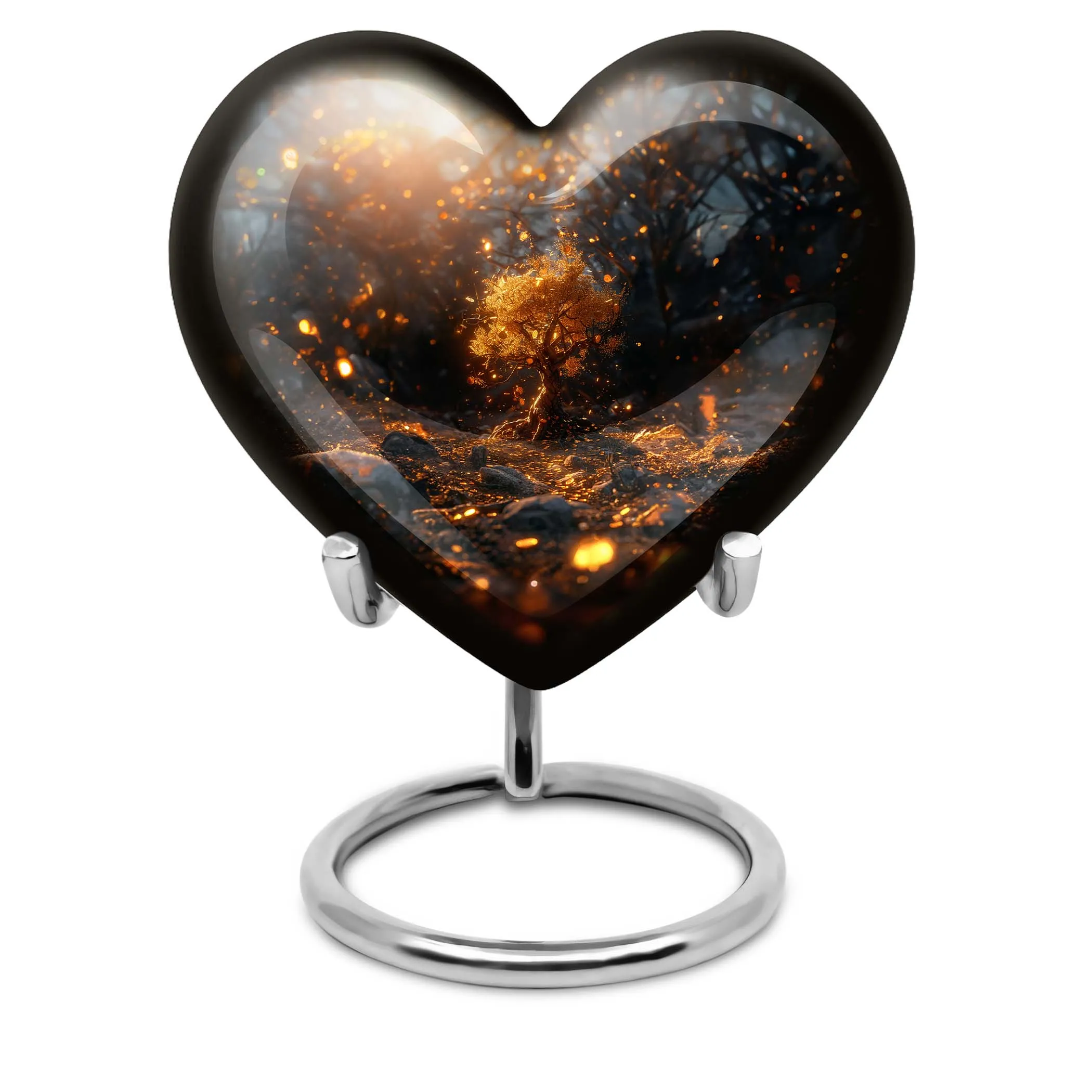 Emerald Memorial: Tree Of Life Cremation Keepsake Medium-Sized Urn