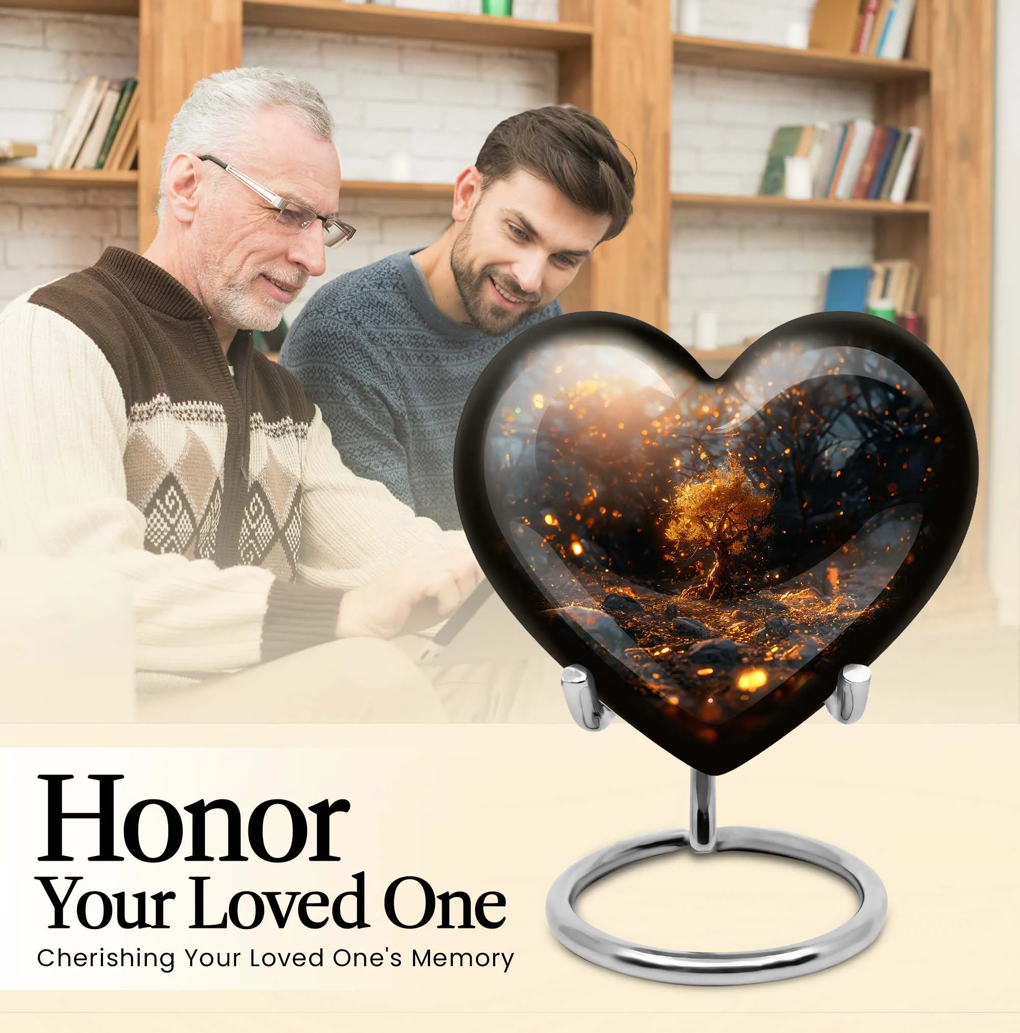 Emerald Memorial: Tree Of Life Cremation Keepsake Medium-Sized Urn