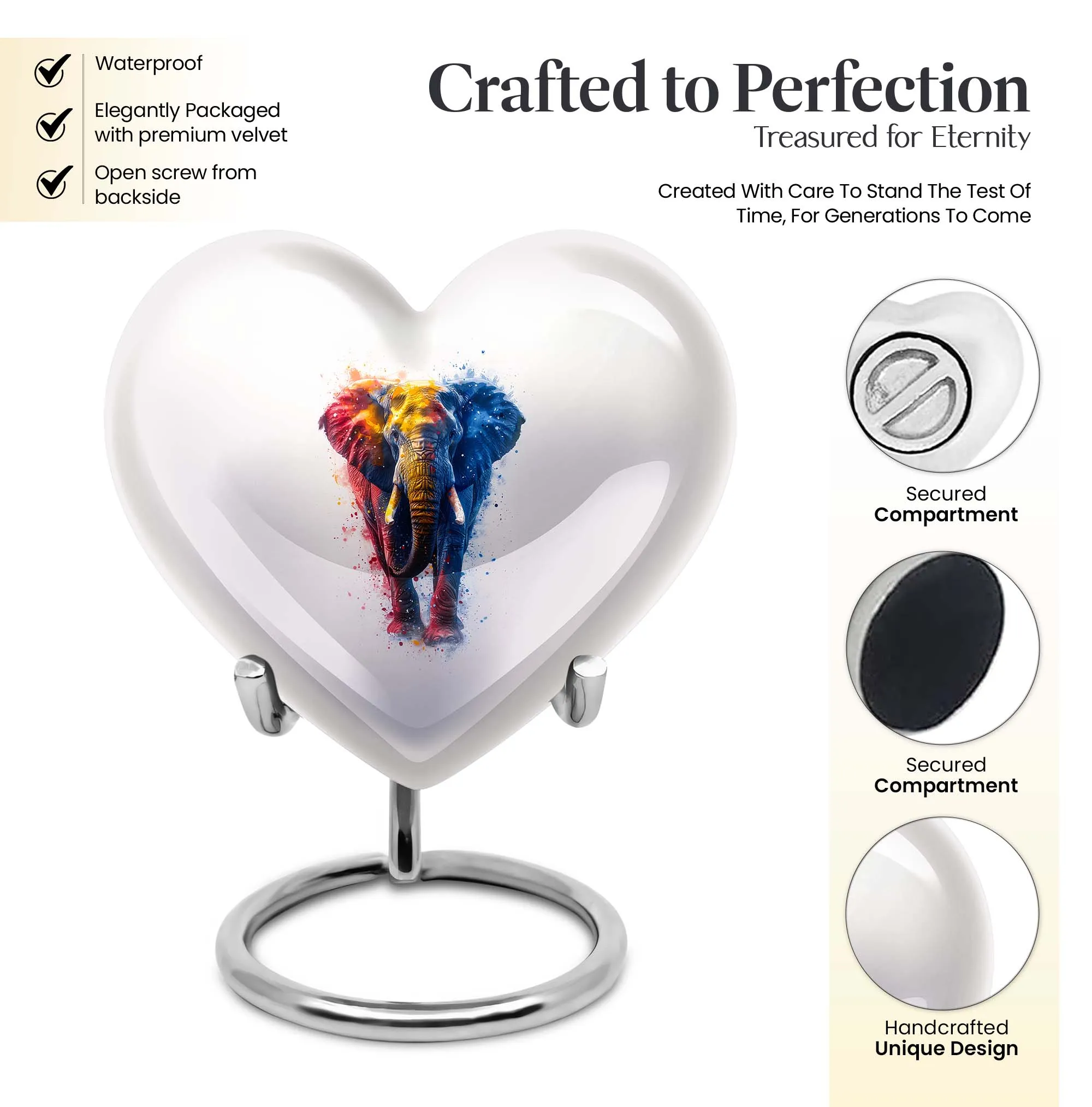 Endearing Elephant Memorial Cremation Urn for Cherished Goodbyes