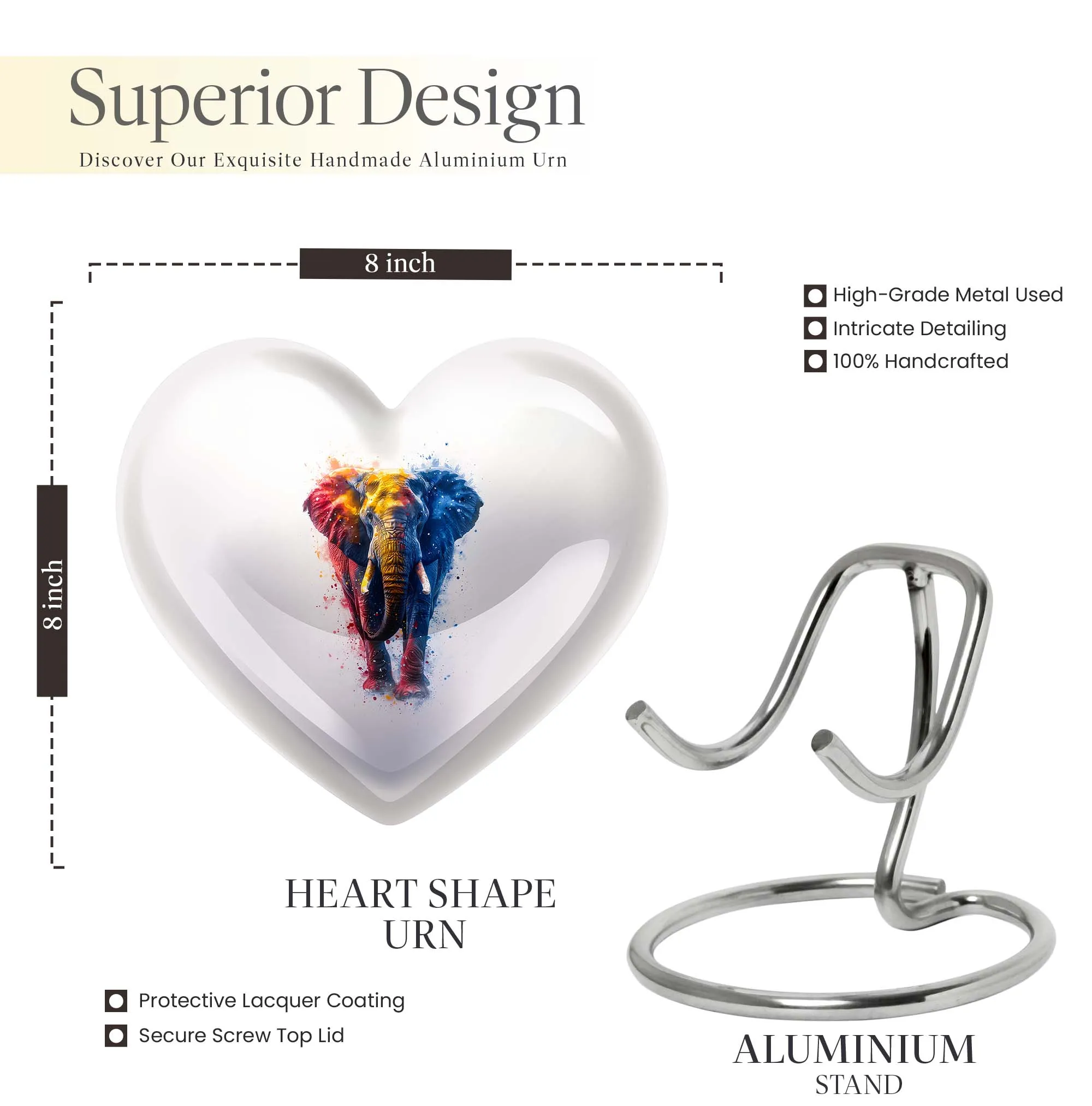 Endearing Elephant Memorial Cremation Urn for Cherished Goodbyes