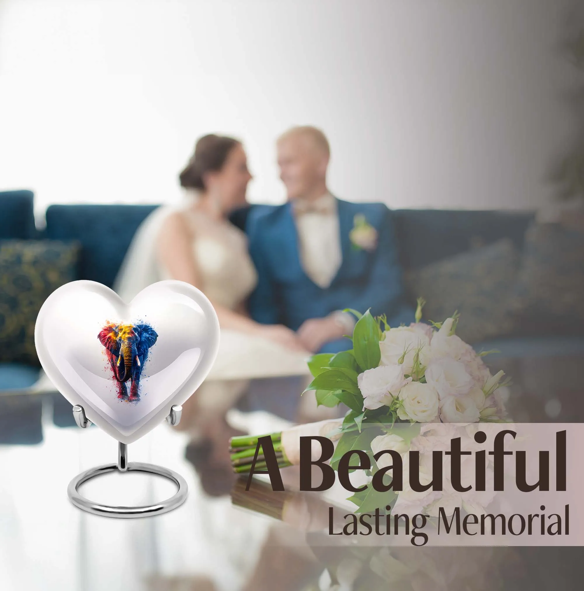Endearing Elephant Memorial Cremation Urn for Cherished Goodbyes