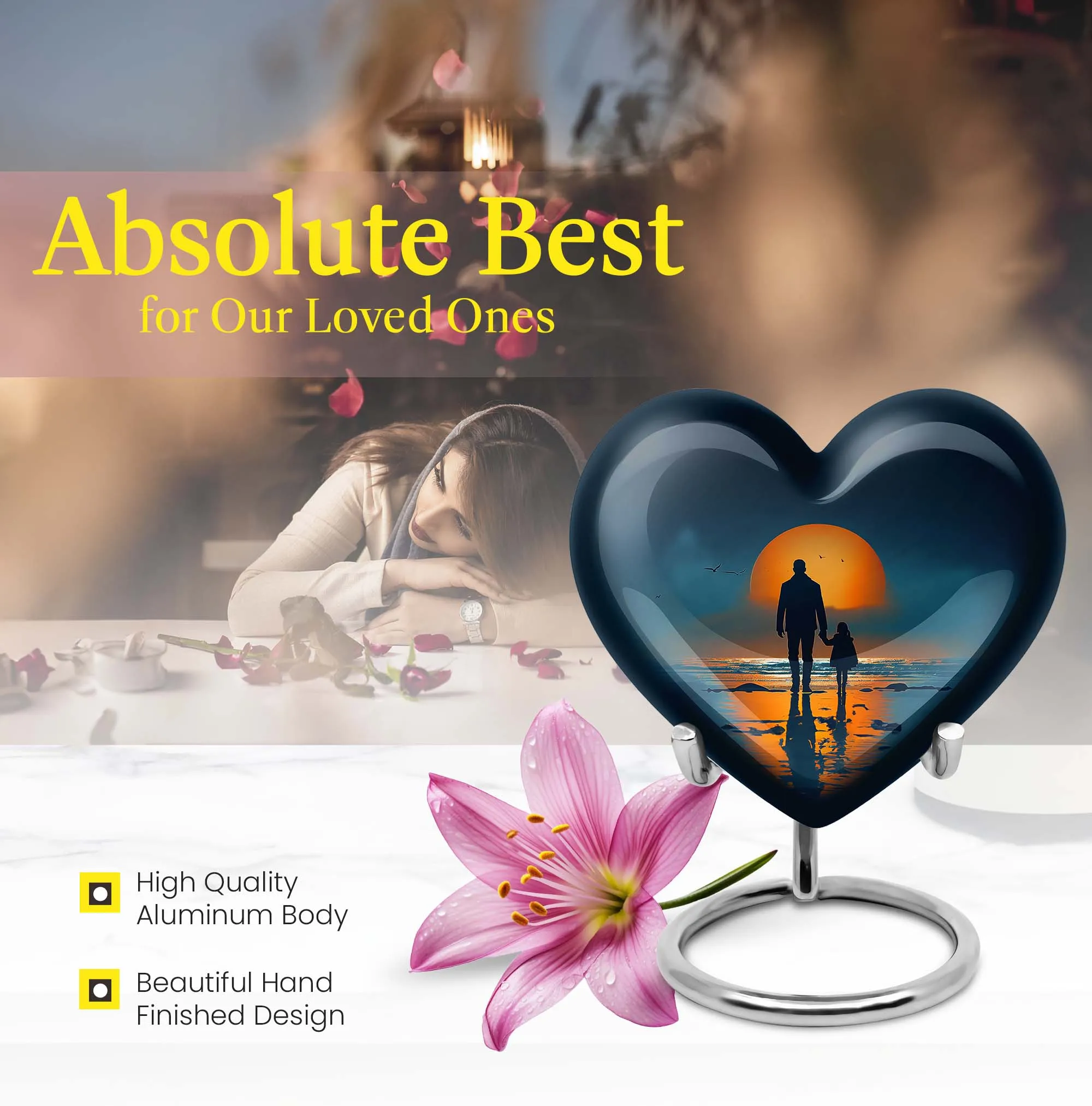 Eternal Tribute - Excellently Crafted Father Urn for a Noble Farewell