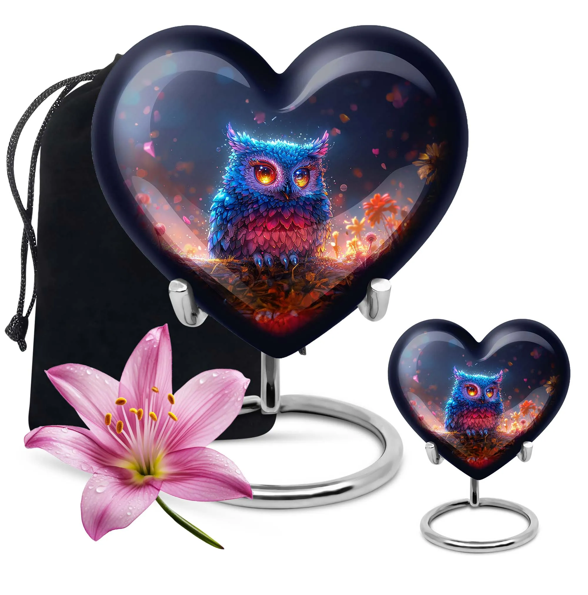 Eternity's Embrace: Majestic Owl Urn for Male Cremation Ashes