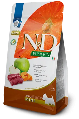 Farmina N&D Pumpkin Grain Free Venison & Apple Mini Adult Dry Dog Food