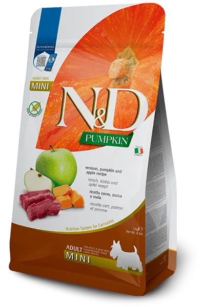 Farmina N&D Pumpkin Grain Free Venison & Apple Mini Adult Dry Dog Food