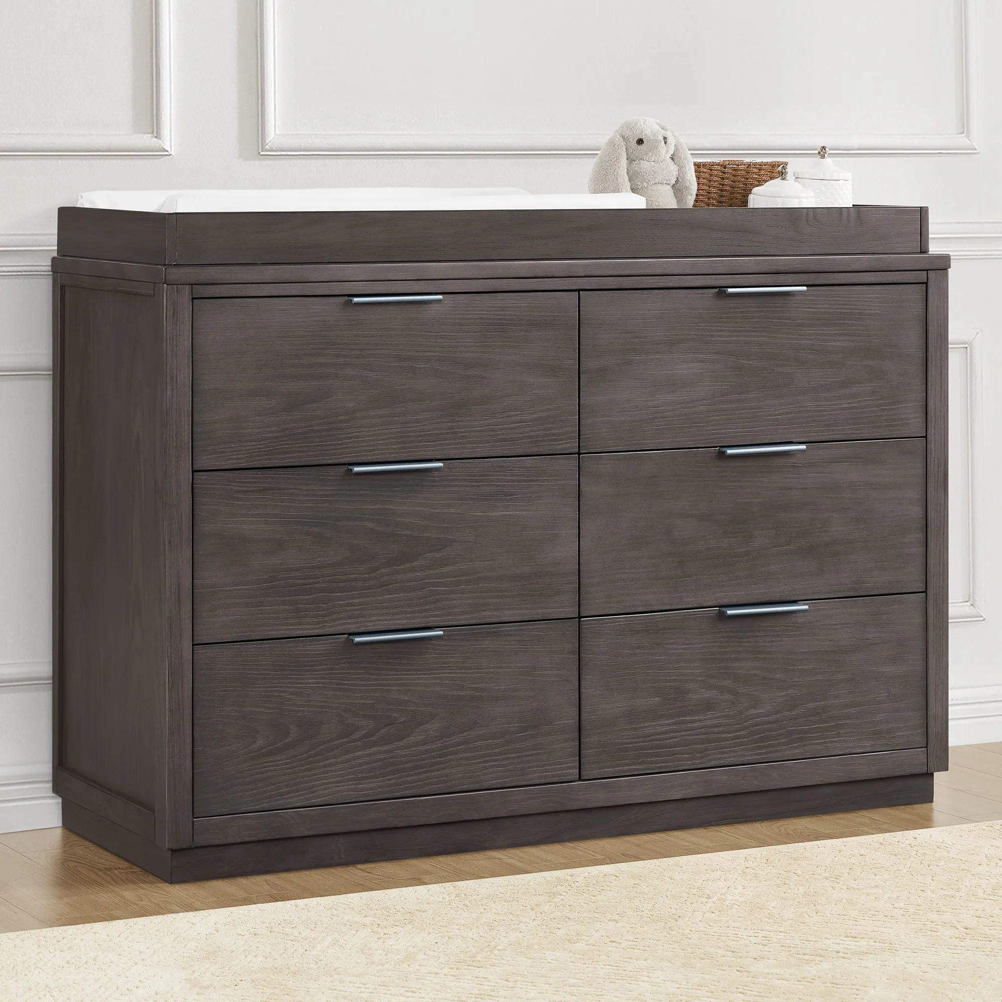 Forever 6 Drawer Dresser with Changing Top and Interlocking Drawers - Naturals Collection