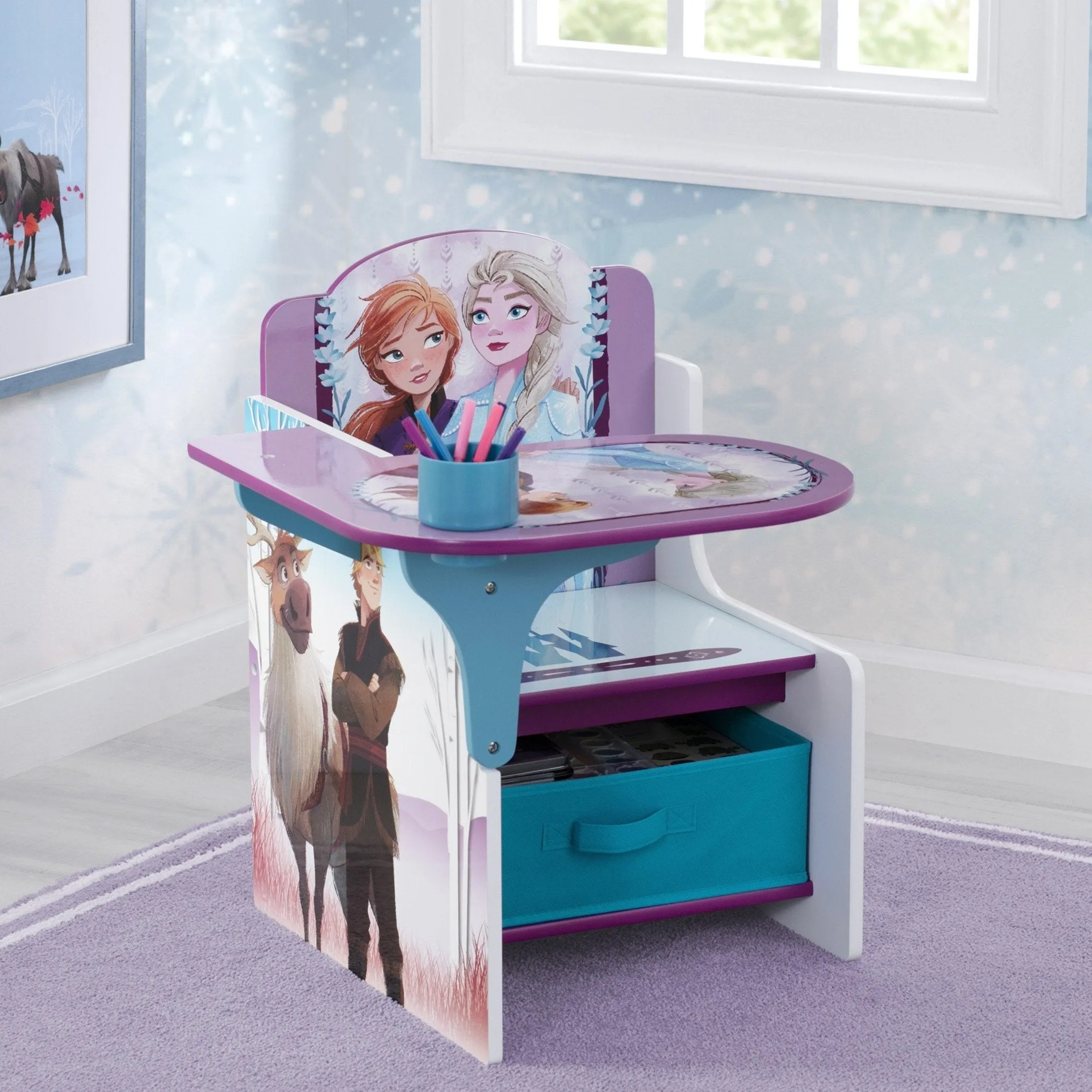 Frozen II Chair Desk with Storage Bin