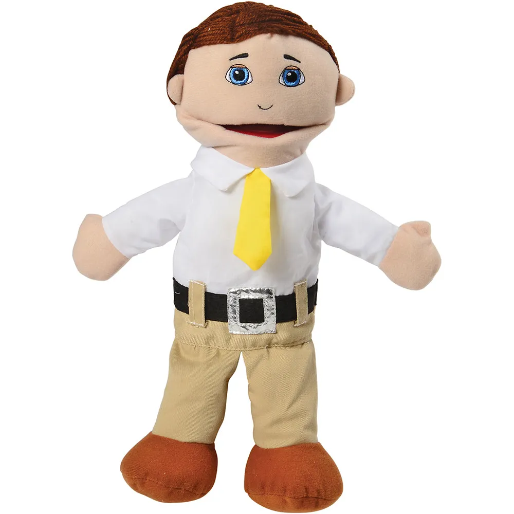 Full Bodied Caucasian Family Puppets | 4 Piece Set