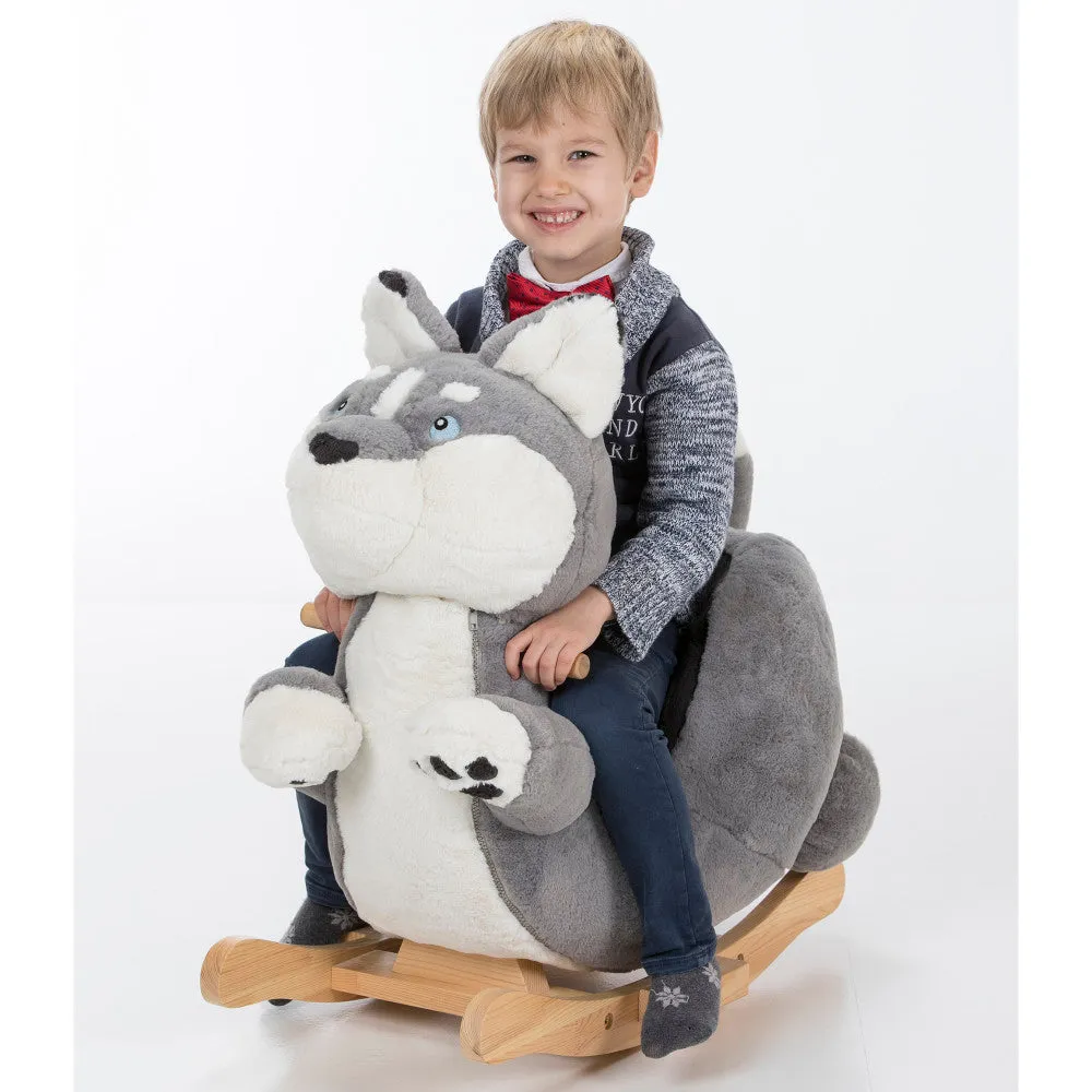 Gerardo's Toys Little Rockers - Plush Wolf Rocking Toy