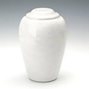 Grecian Cultured Marble Urn in Glacier White