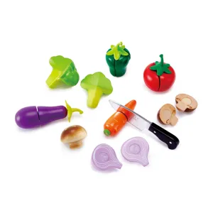 Hape Garden Vegetables Wooden Kitchen Playset - Colorful Pretend Cooking Set