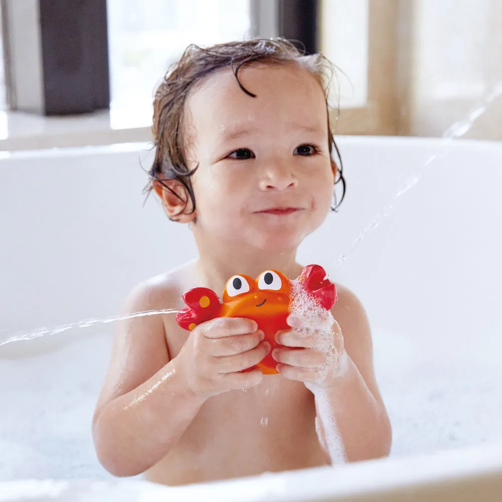 Hape Rock Pool Squirters: Playful Crab & Pufferfish Bath Toy Set, Ages 18mo 