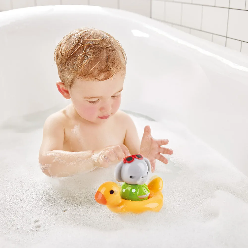 Hape Spin Splash 'n' Swim Elephant – Color-Changing Bath Toy