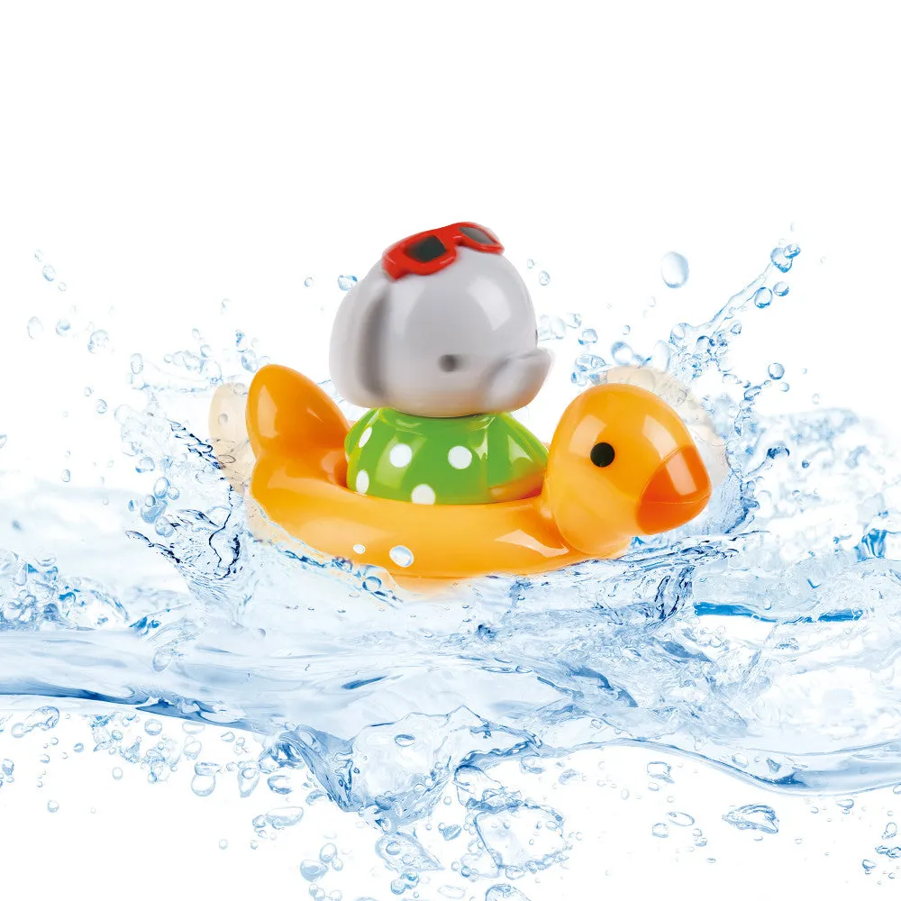 Hape Spin Splash 'n' Swim Elephant – Color-Changing Bath Toy