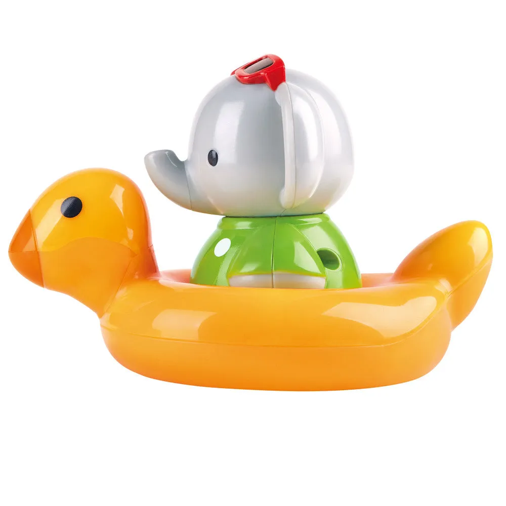 Hape Spin Splash 'n' Swim Elephant – Color-Changing Bath Toy