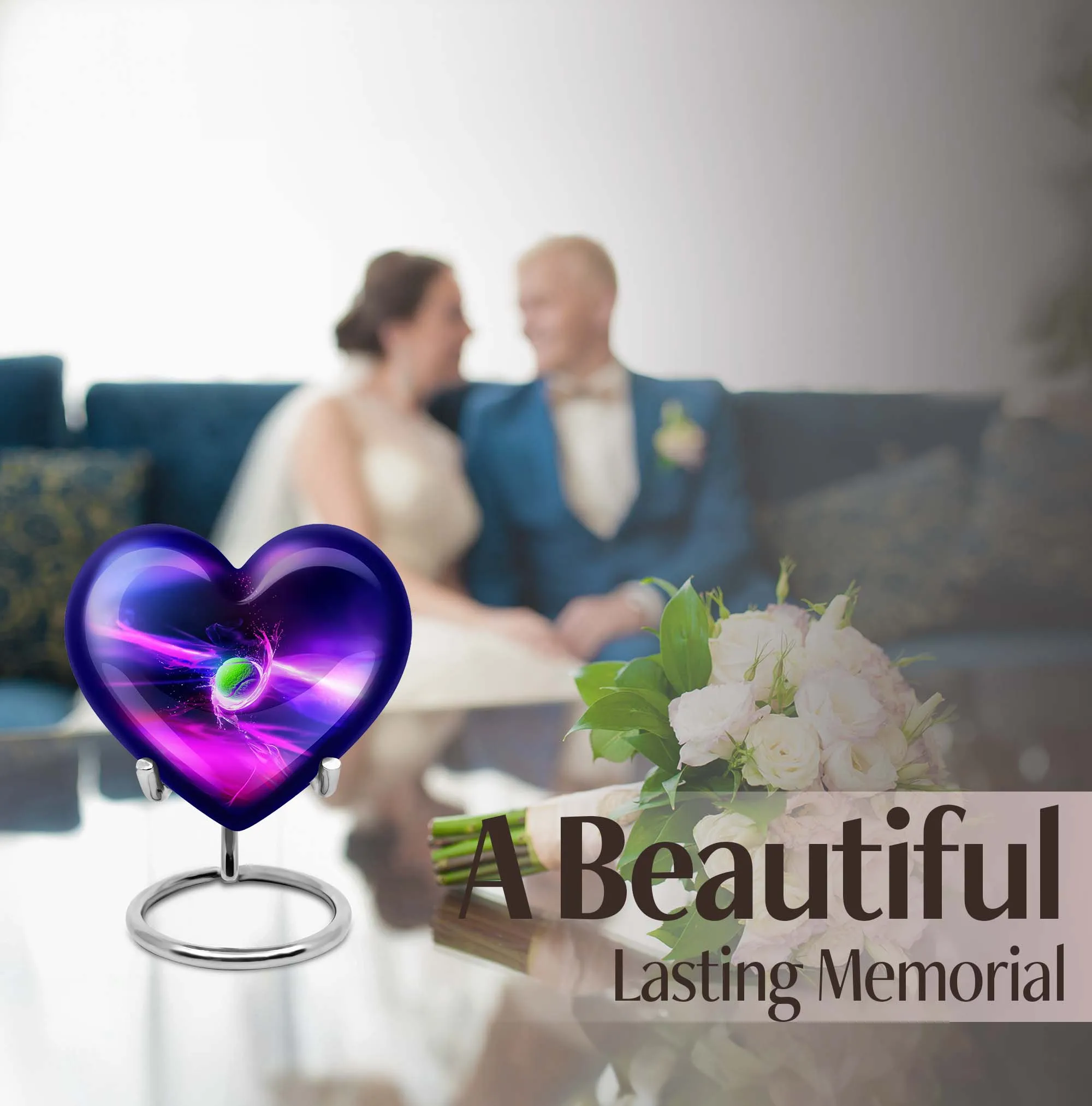 Heartfelt Tennis Tribute - Memorial Urn for Men