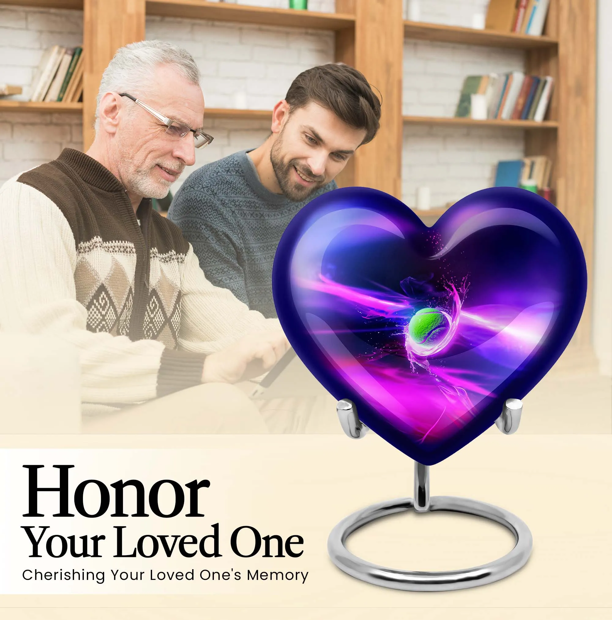 Heartfelt Tennis Tribute - Memorial Urn for Men