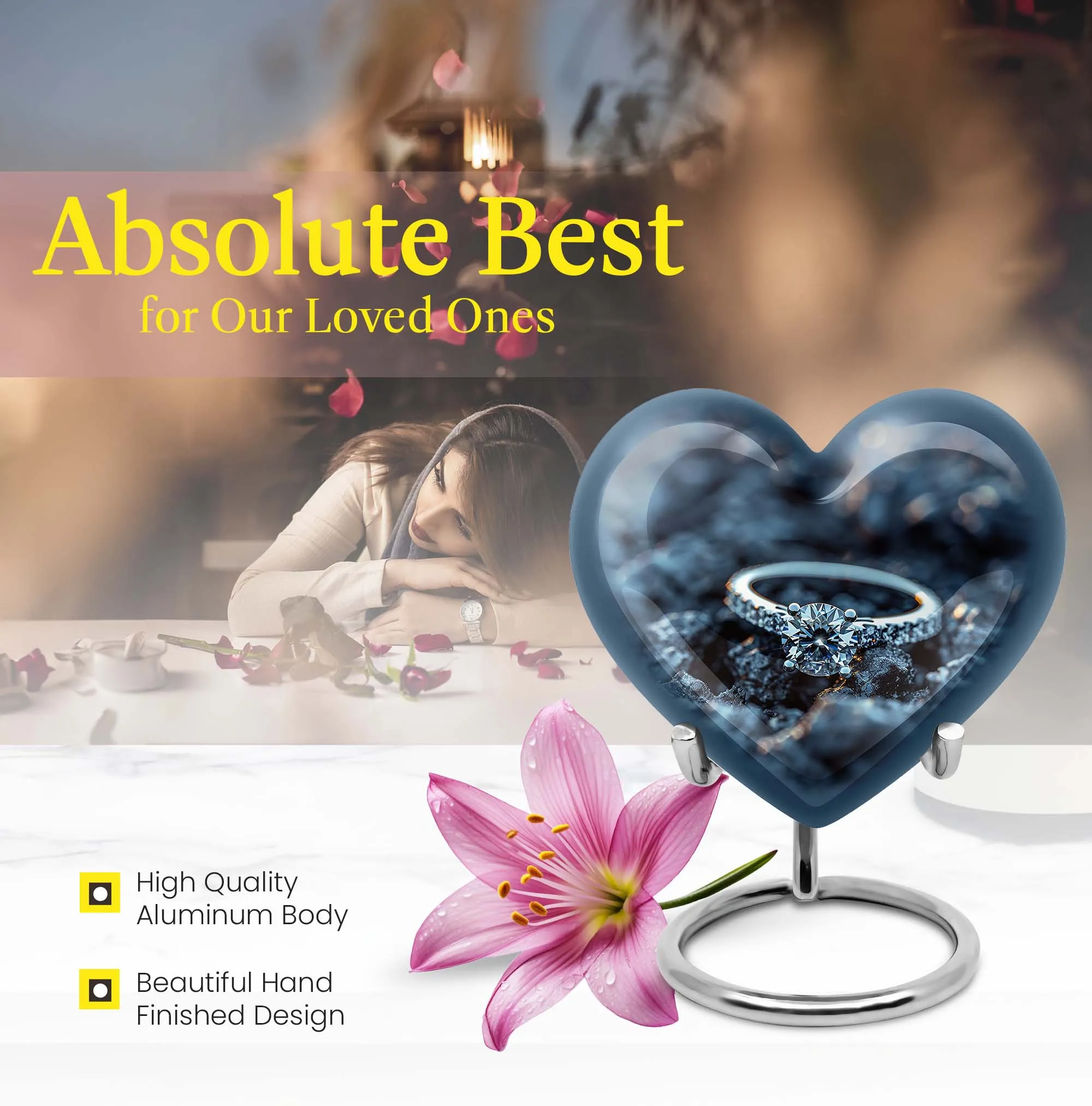Heartfelt Tribute Ring Urn: Commemorative Cremation Remembrance for Loved Ones