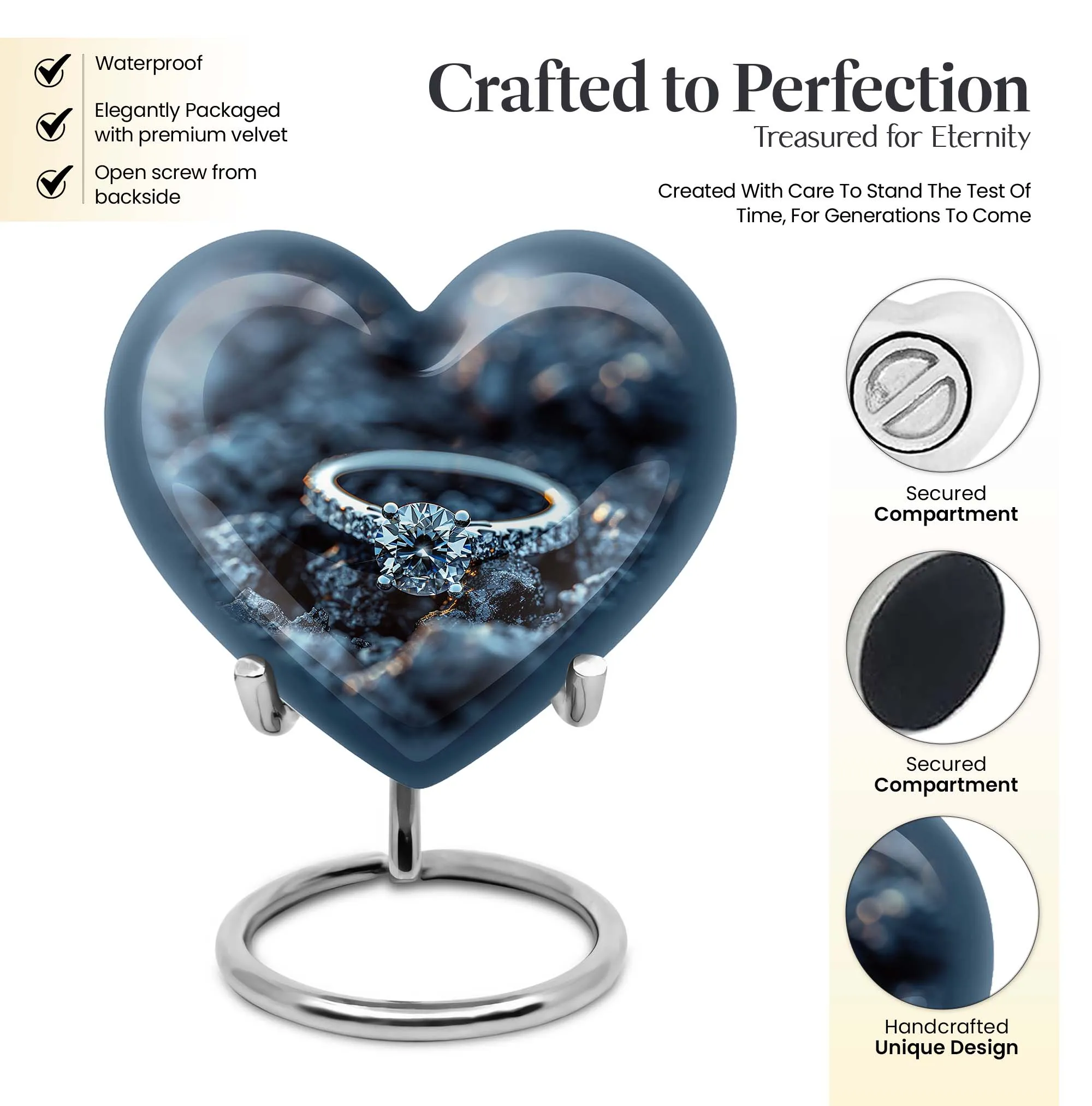 Heartfelt Tribute Ring Urn: Commemorative Cremation Remembrance for Loved Ones