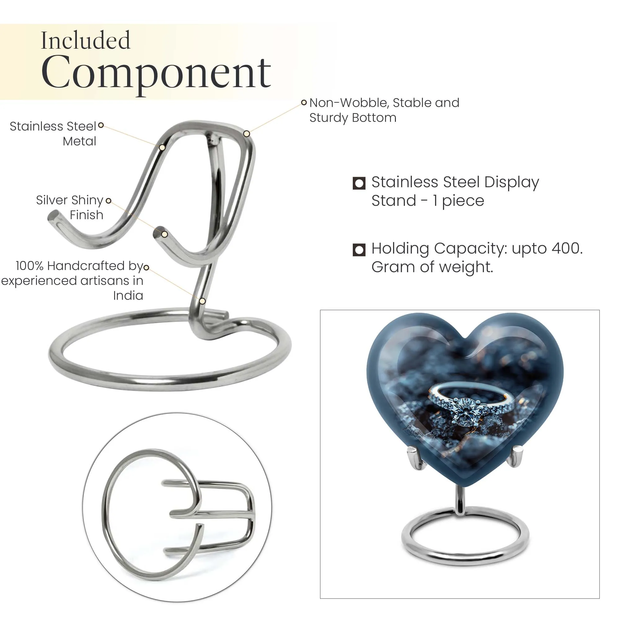 Heartfelt Tribute Ring Urn: Commemorative Cremation Remembrance for Loved Ones