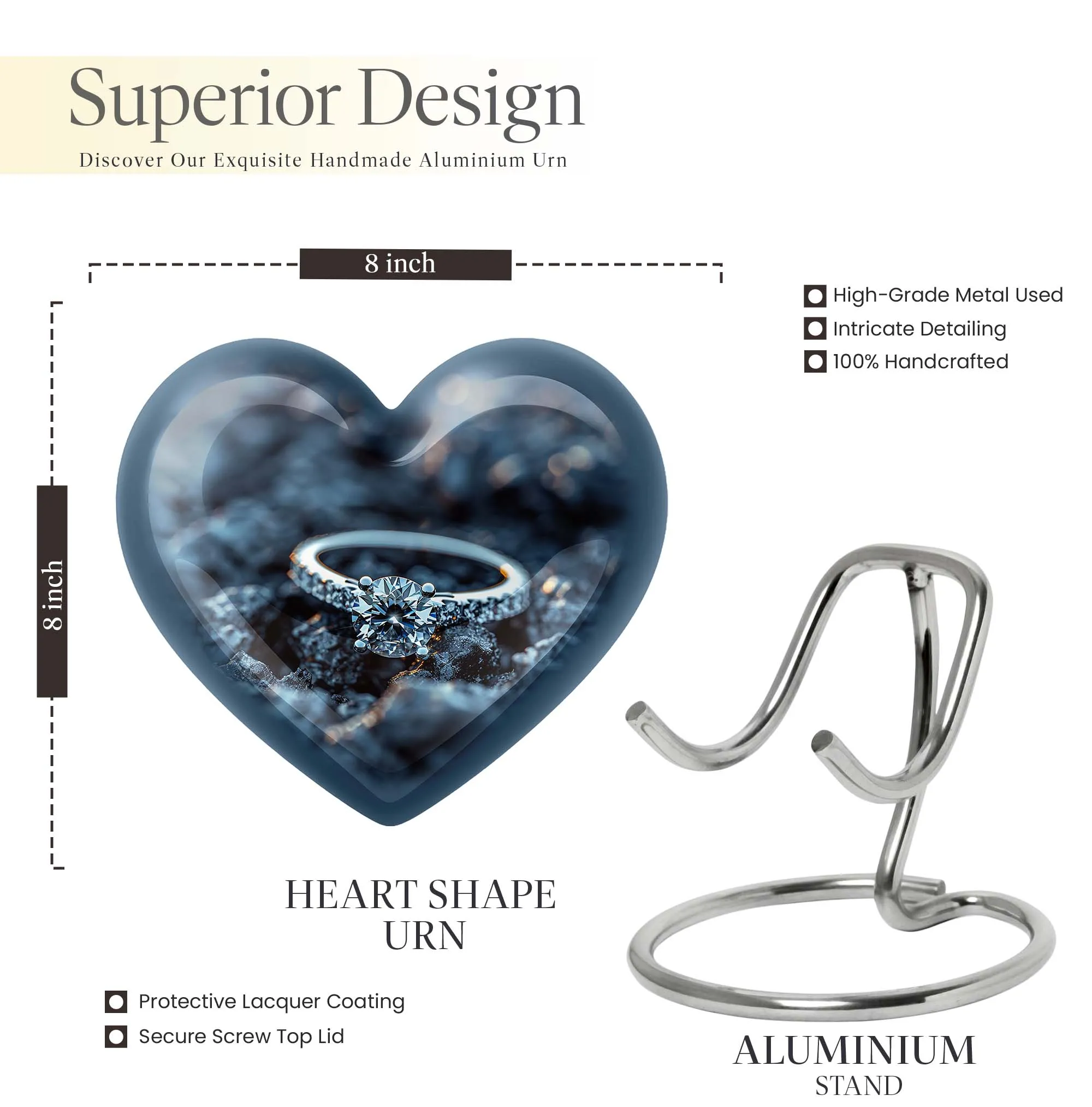 Heartfelt Tribute Ring Urn: Commemorative Cremation Remembrance for Loved Ones