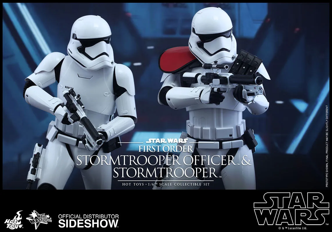 Hot Toys 1/6 First Order Stormtrooper Officer & Stormtrooper Set Star Wars Episode VII The Force Awakens MMS335 Sixth Scale Figures