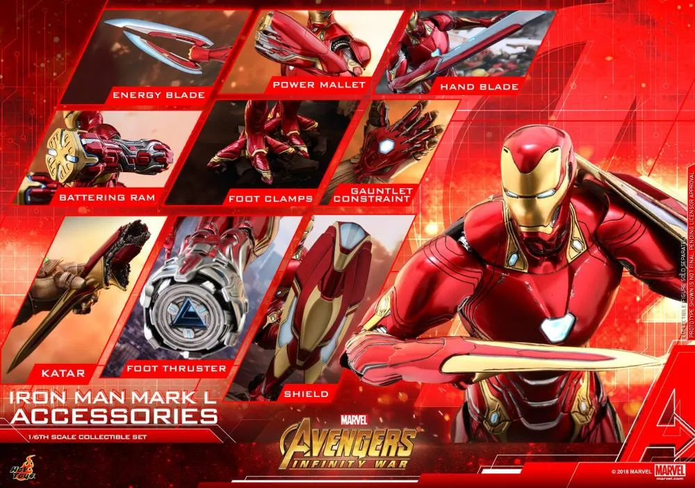 Hot Toys 1/6 Iron Man Mark L (MK 50) Accessory Set Marvel Avengers: Infinity War Sixth Scale ACS004