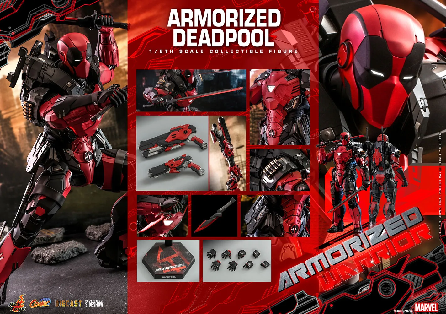 Hot Toys Comic Masterpiece 1/6 Scale Figure - Armorized Deadpool