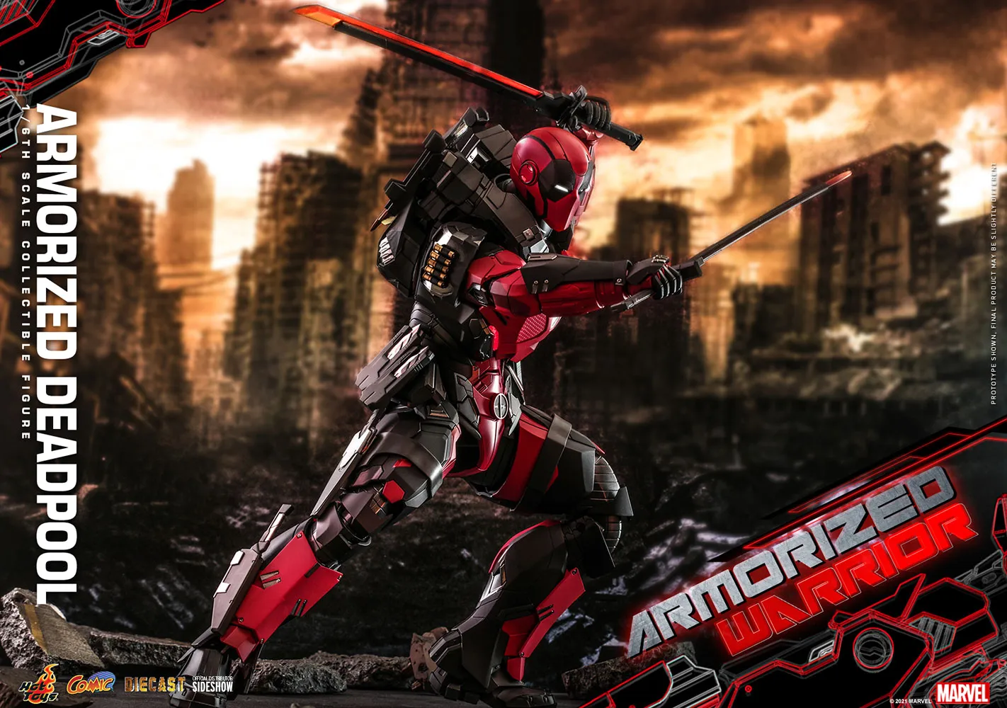 Hot Toys Comic Masterpiece 1/6 Scale Figure - Armorized Deadpool