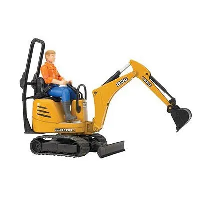 JCB Micro excavator 8010 CTS and Construction worker