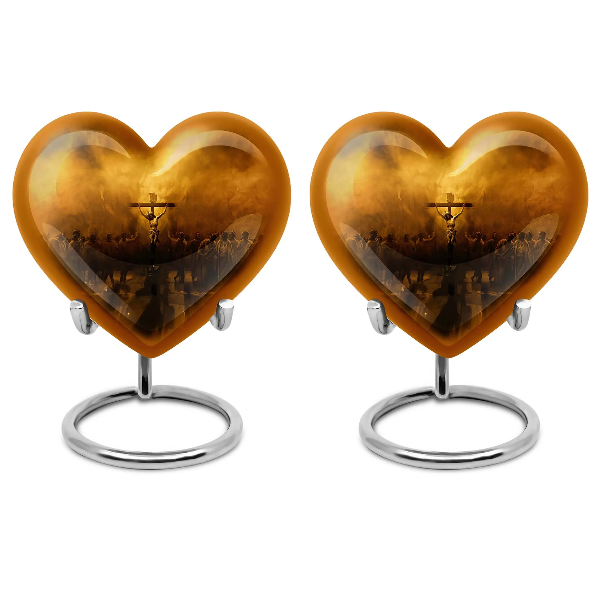 Jesus Urn Serenity Embrace Heart-Shaped  Memorial Urn