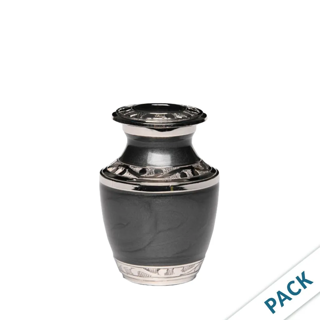 KEEPSAKE - Nickel plated Brass Urn 5-55 Silver Tone Bands - Pack of 10