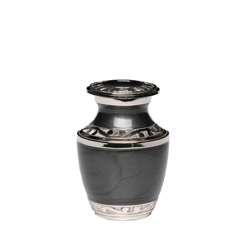KEEPSAKE - Nickel plated Brass Urn 5-55 Silver Tone Bands