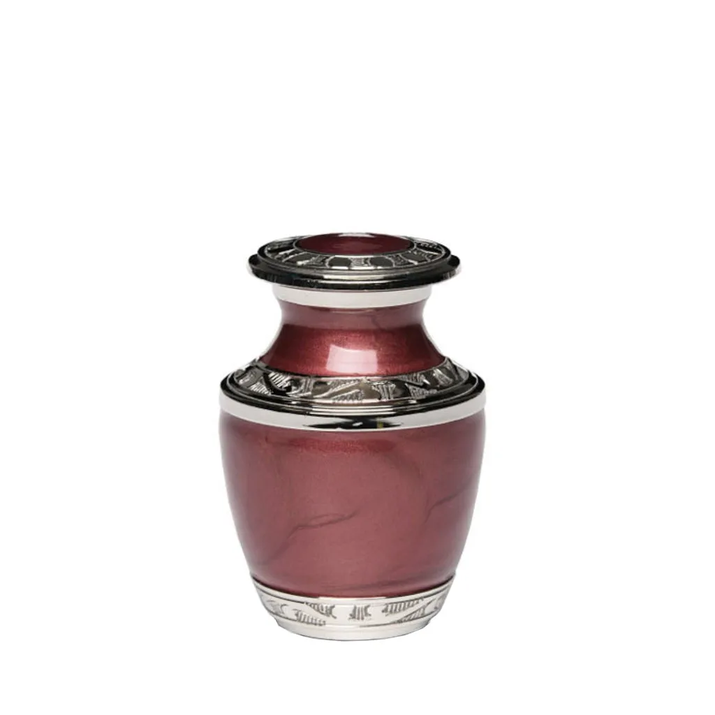 KEEPSAKE - Nickel plated Brass Urn 5-55 Silver Tone Bands
