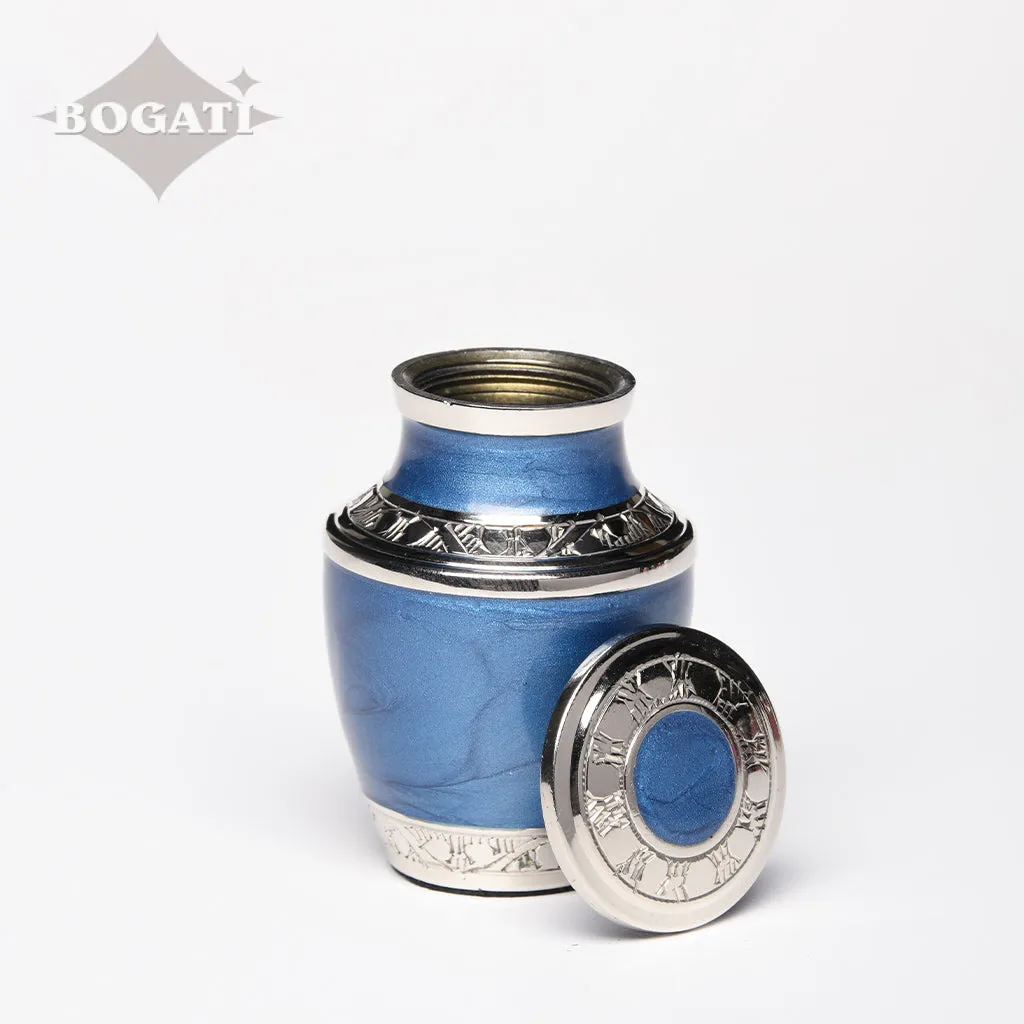 KEEPSAKE - Nickel plated Brass Urn 5-55 Silver Tone Bands