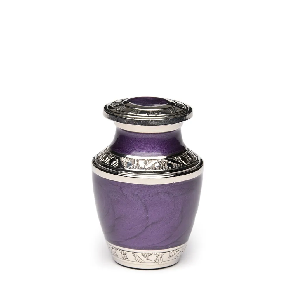 KEEPSAKE - Nickel plated Brass Urn 5-55 Silver Tone Bands
