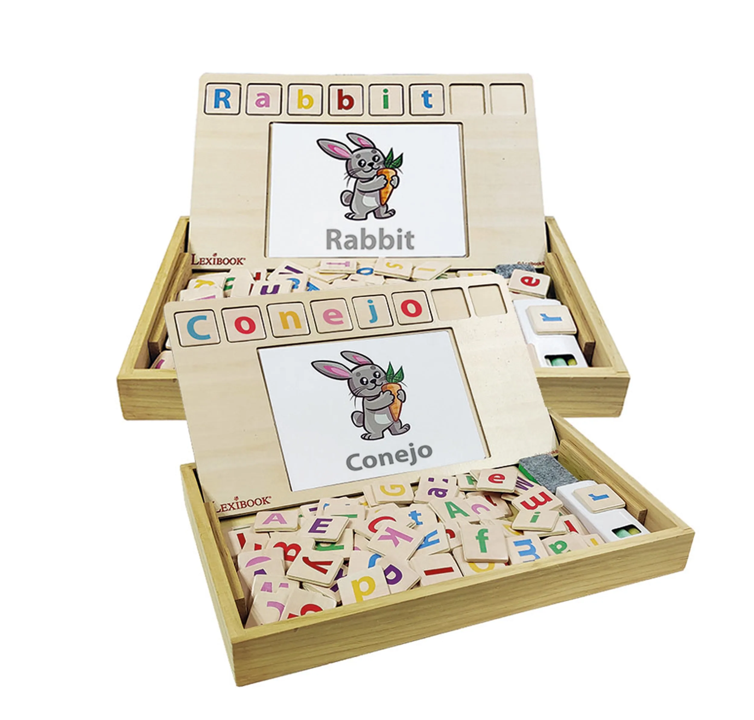 Lexibook Bio Toys Word School - Bilingual Learning Set in English and Spanish