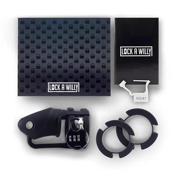 Lock A Willy - Cock Cage and Lock Set (Black)