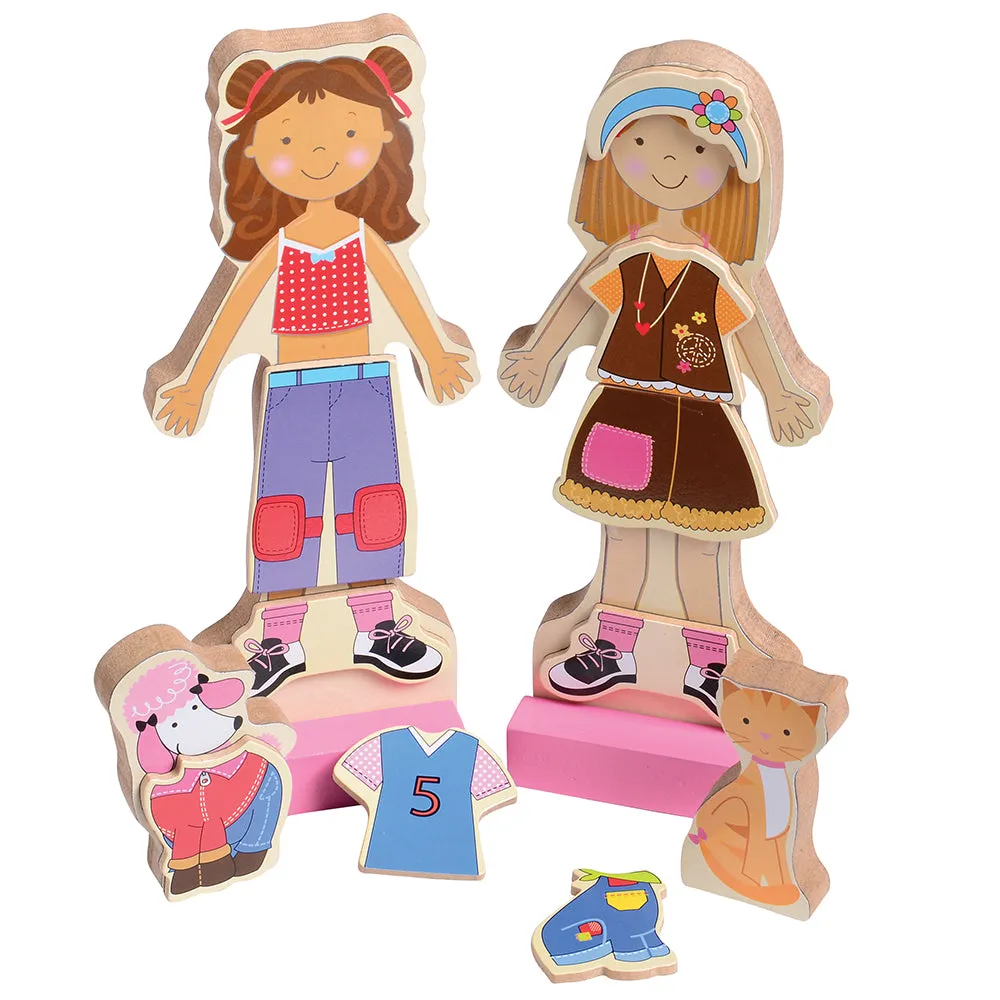 Magnetic Dress-Up Dollhouse with 60 Pieces