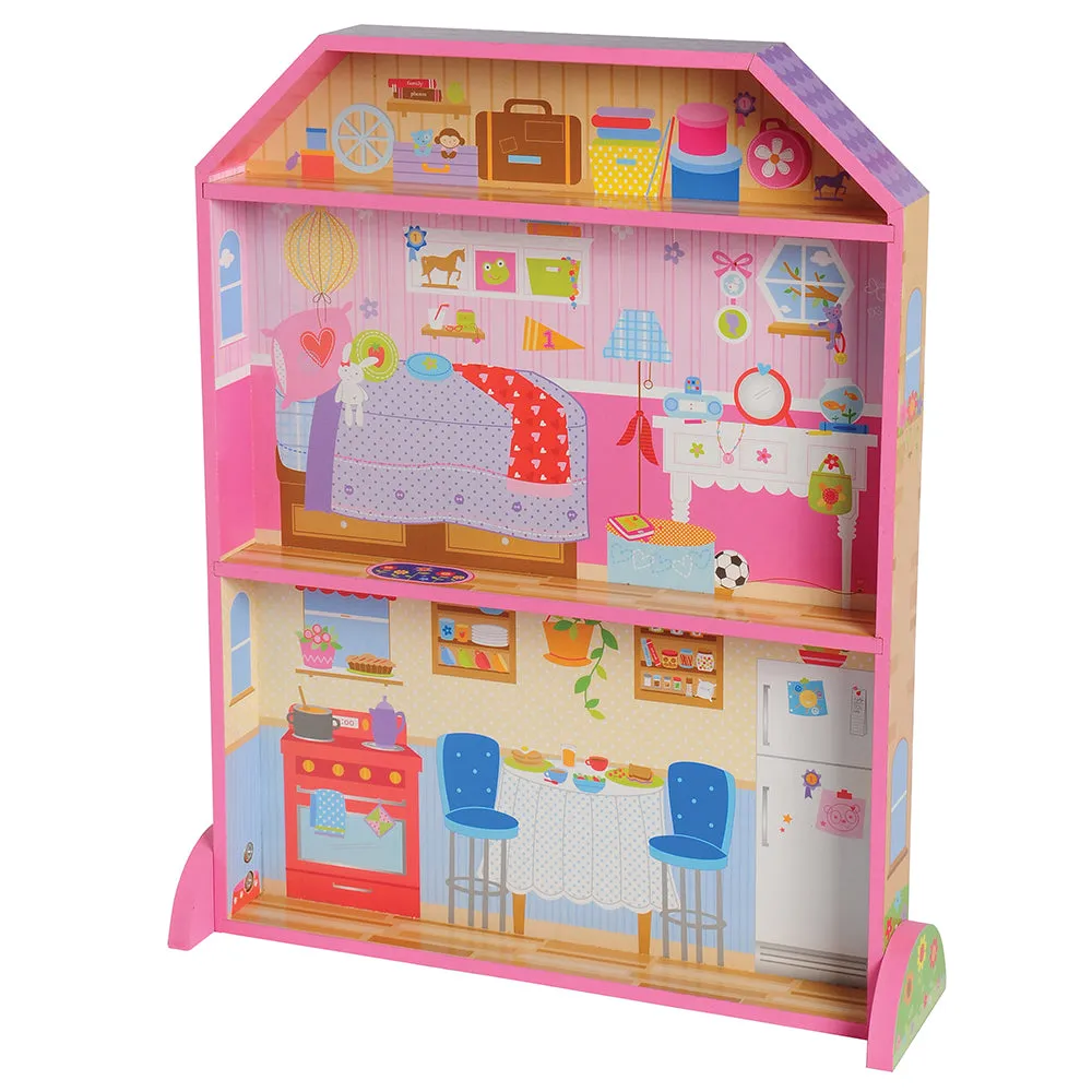 Magnetic Dress-Up Dollhouse with 60 Pieces