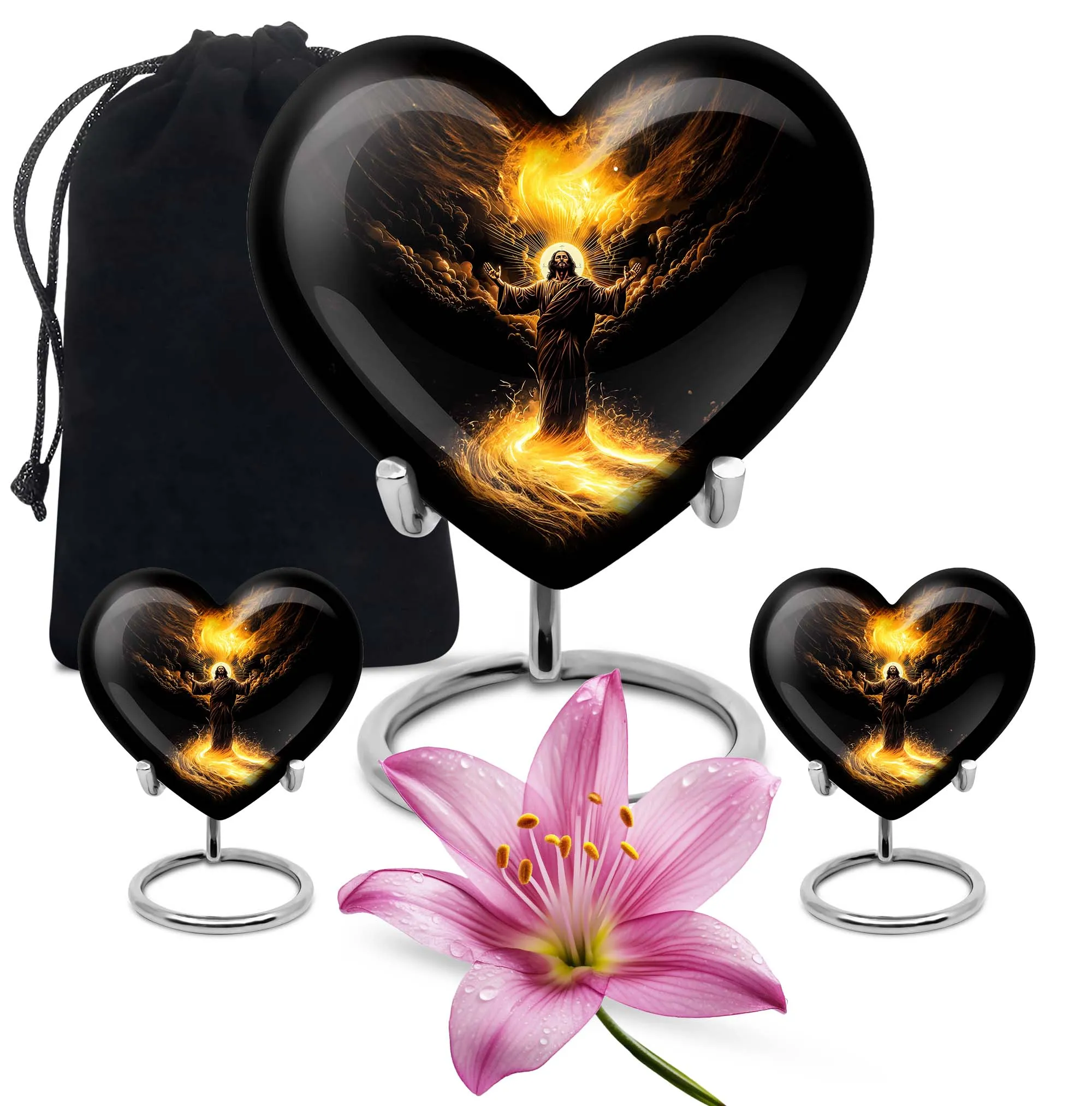Medium Sized Jesus Theme Cremation Ash Urn