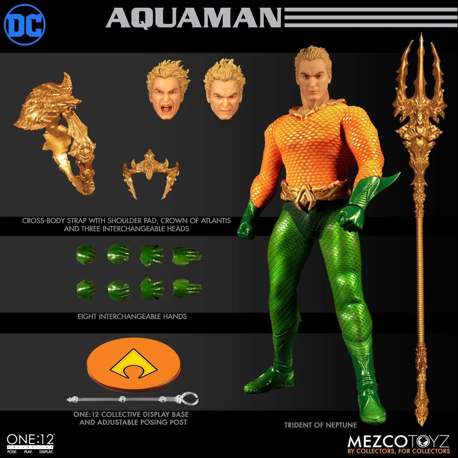 Mezco Toyz ONE:12 Collective: Classic Aquaman Action Figure