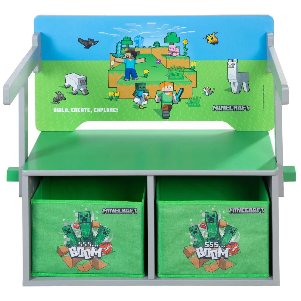 Minecraft 2-In-1 Convertible Bench & Table - Magical Furniture Transformation