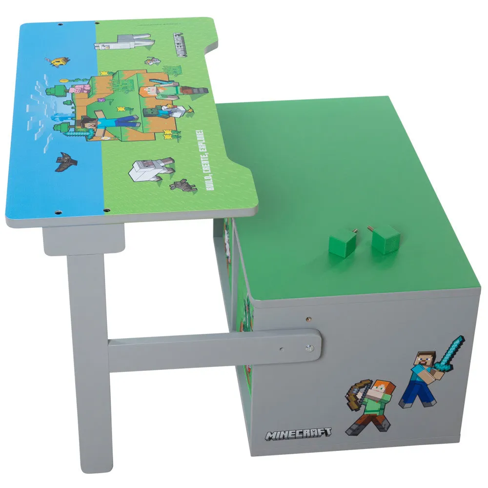 Minecraft 2-In-1 Convertible Bench & Table - Magical Furniture Transformation
