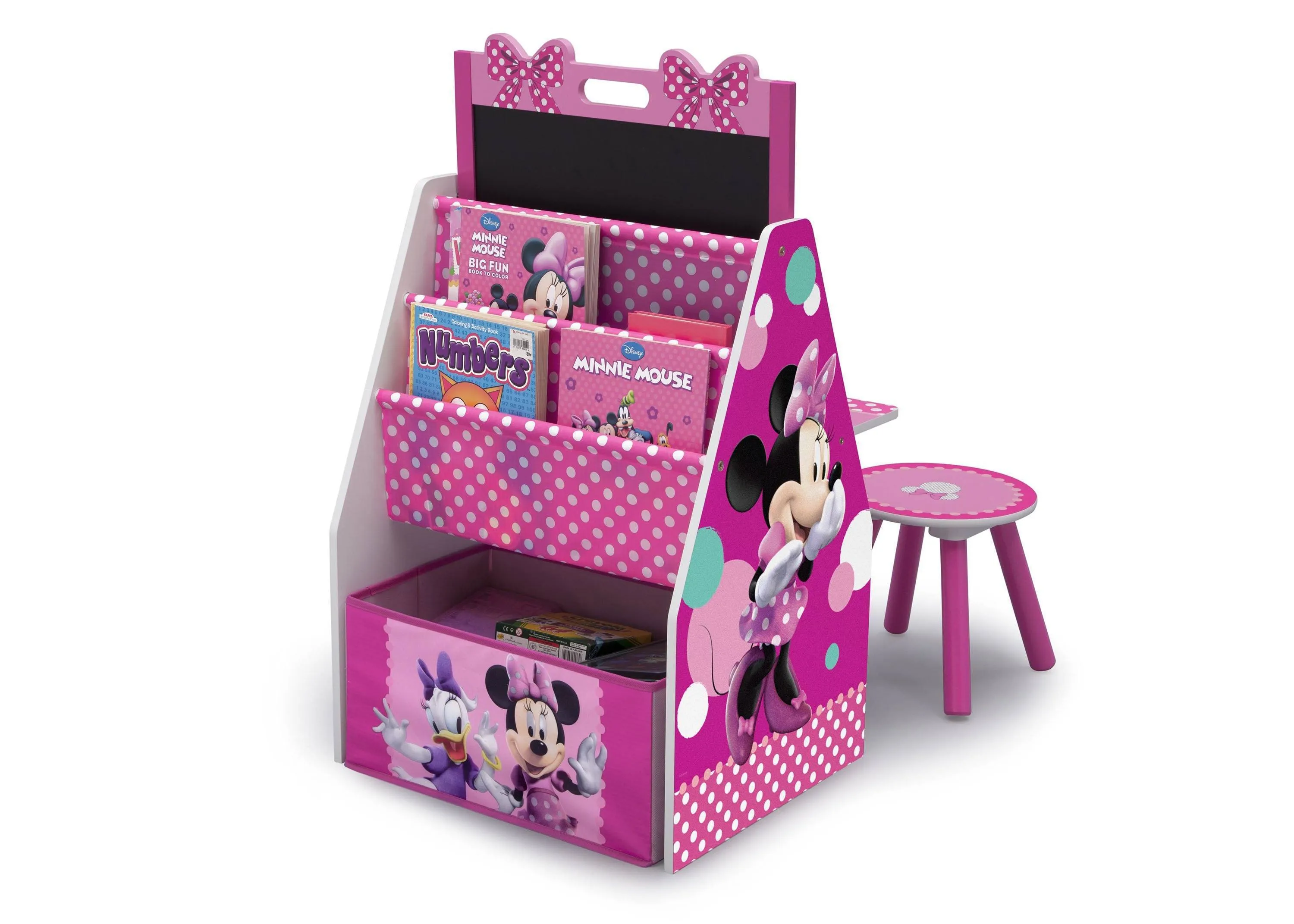 Minnie Mouse Deluxe Kids Art Table - Easel, Desk, Stool, Toy Organizer