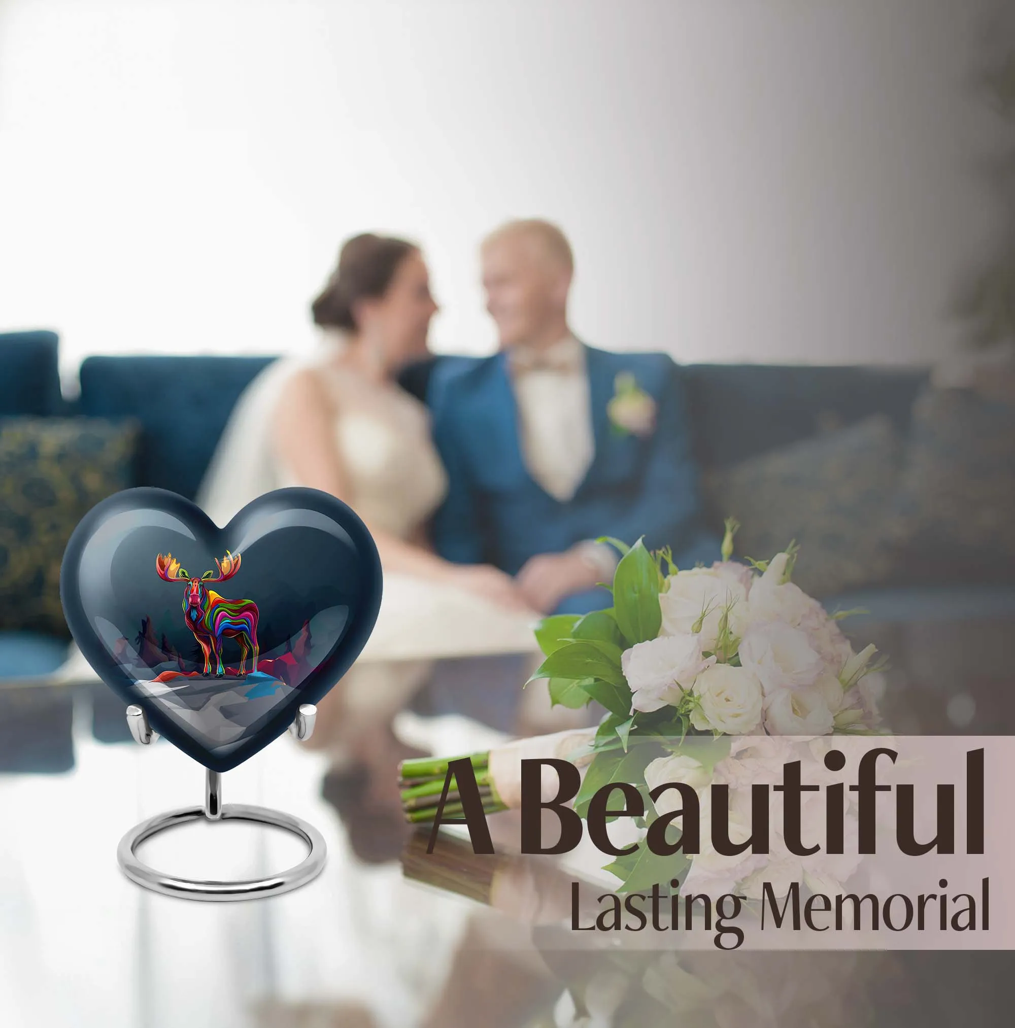 Moose Walking Medium Memorial Urn A Tribute for the Departed