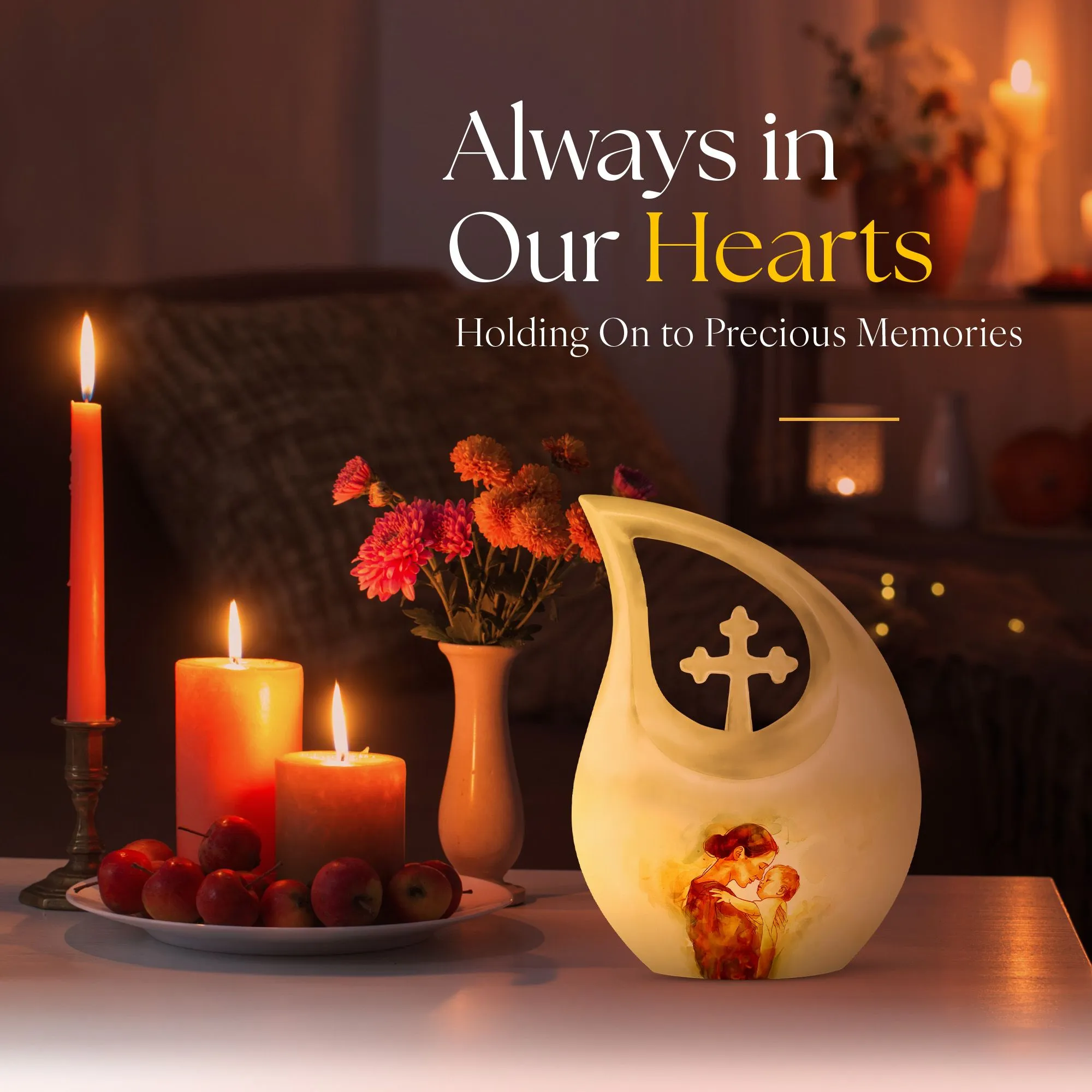 Mother Urn, Adult Cremation Urn For Human Ashes Remans
