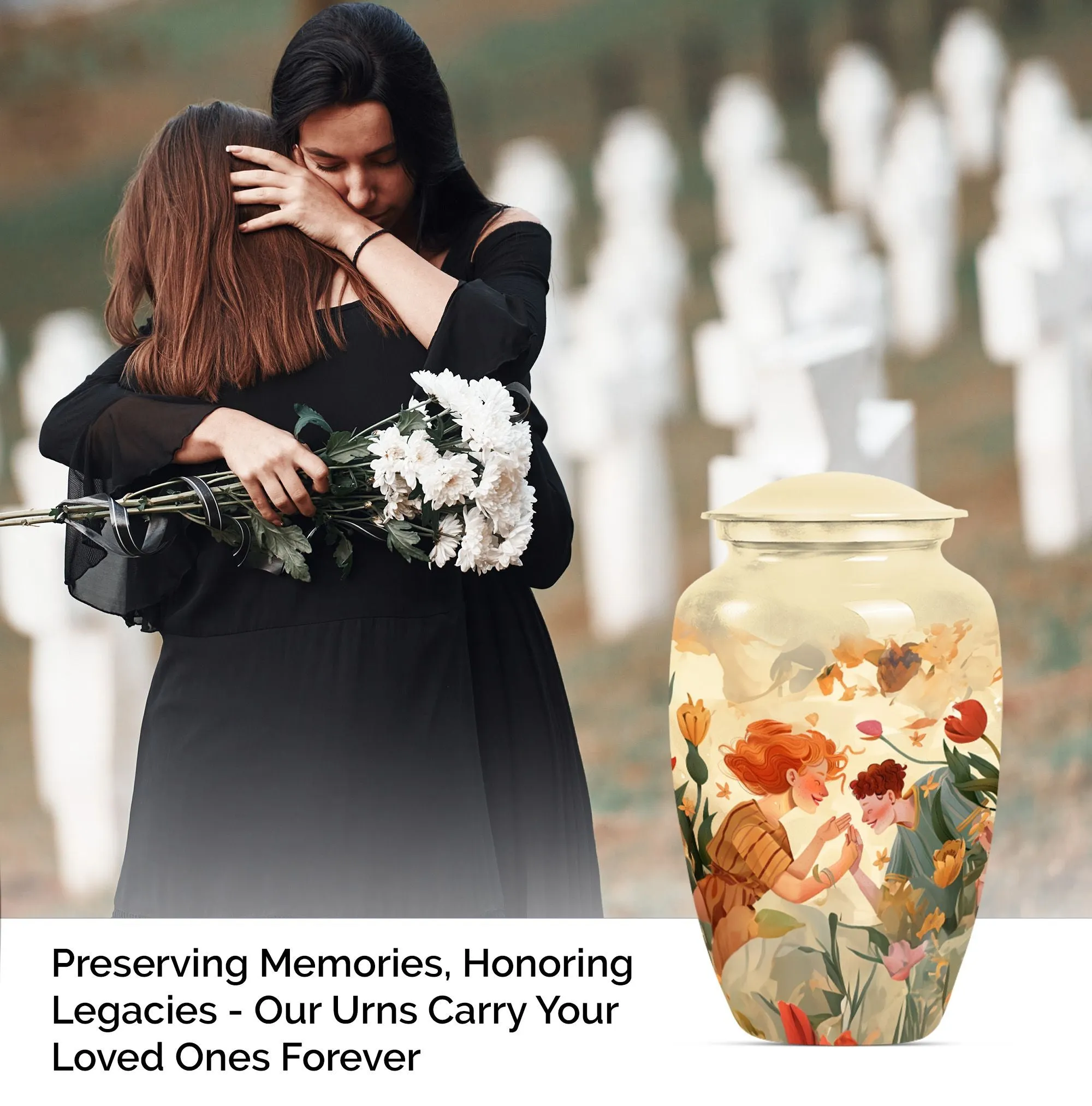 Mother Urn, Large Burial Memorial Urn For Adult Ashes